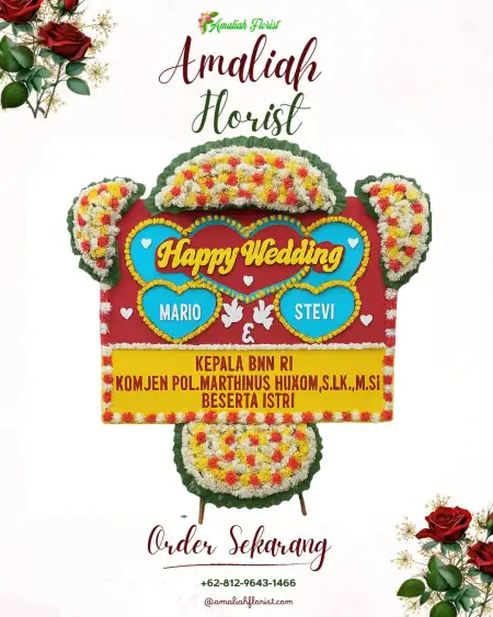 Papan Bunga Pernikahan Tenda